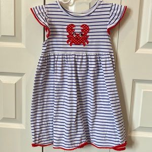 Classic Whimsy Smocked Crab Beach Dress